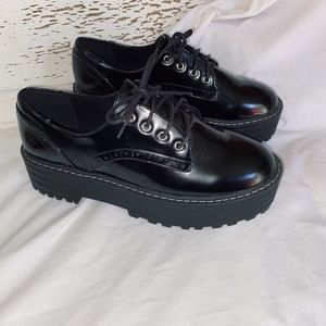 H&M Platform Lug Sole Derby Shoes size 10